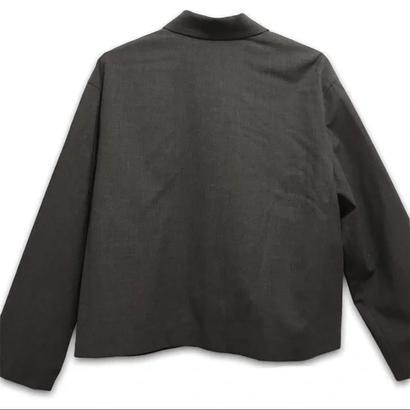 Valerie Stevens Petites Collection Gray Wool Zip Front Long Sleeve Jacket NWOT - Picture 15 of 15